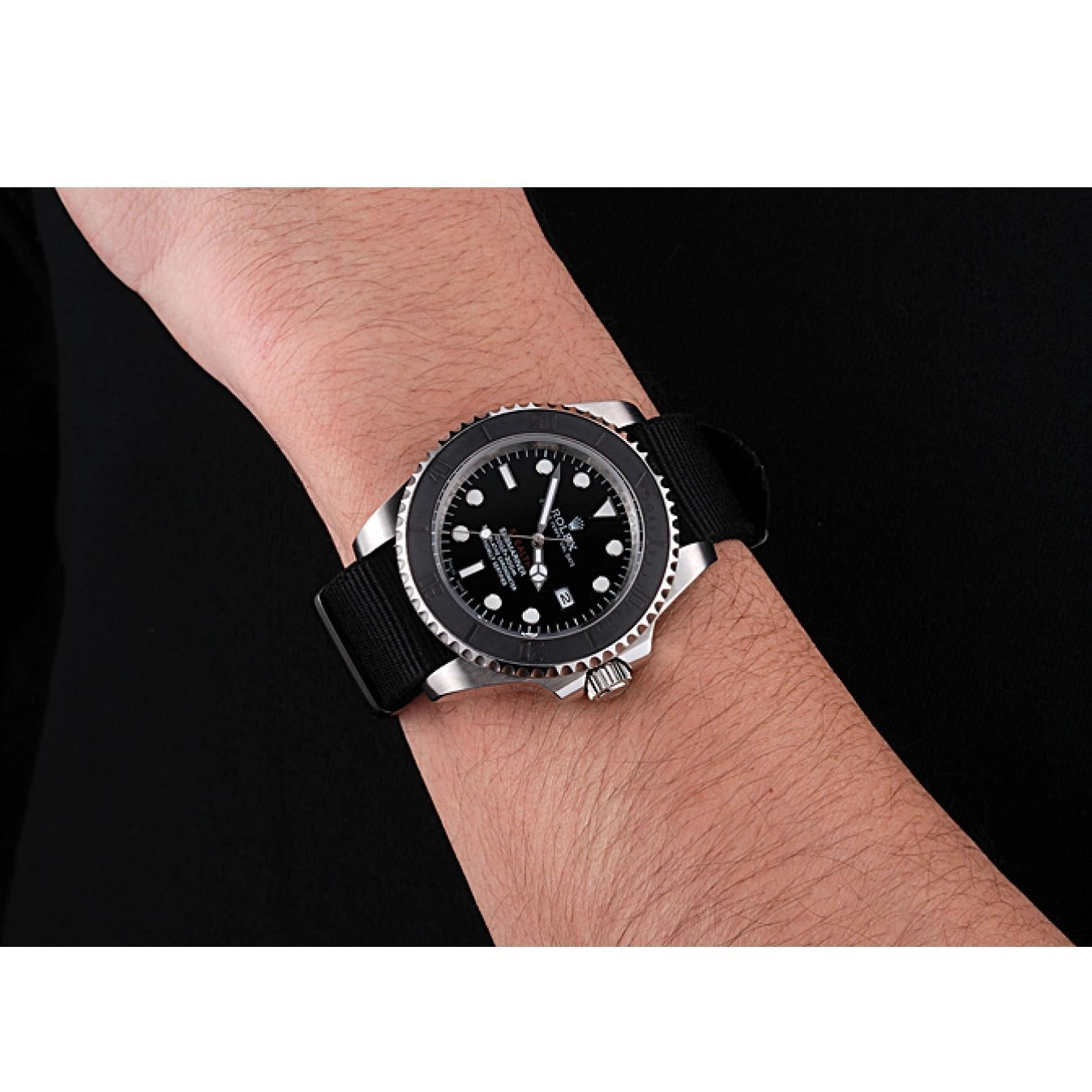 MiroTime 0814 Rolex Submariner STEALTH MK IV Black Fabric Band rl424 621386